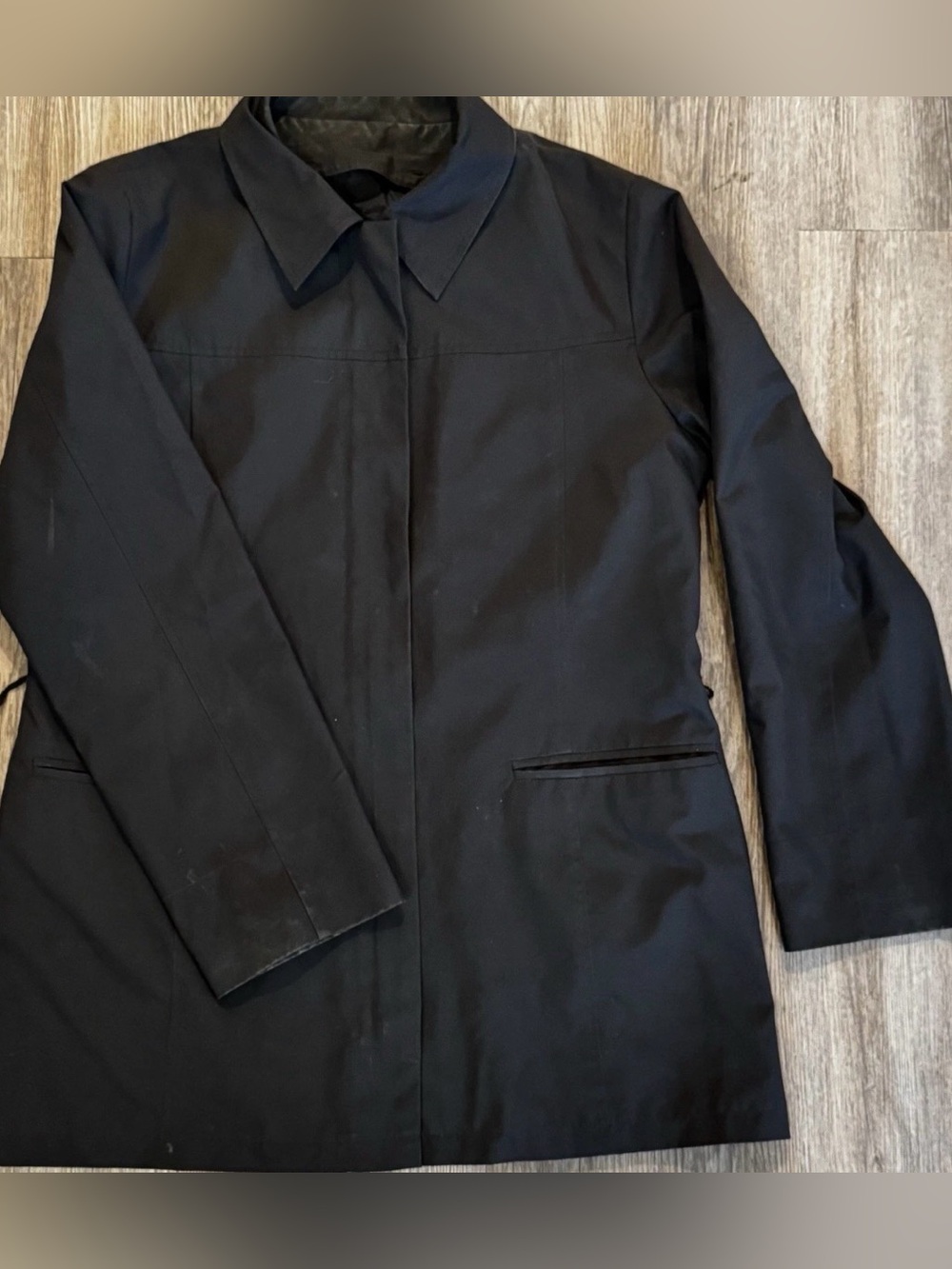 Express World Brand •  Jacket Coat • Zip Up • Black • Pockets • Women’s 9/10